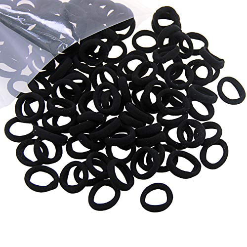 500 Small Black Rubber Bands for Crafts Hobbies Pony Hair Holder Office Use 
